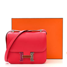 Load image into Gallery viewer, Epsom Shiny Alligator Lizard Constance 24 Rose Extreme Rose Poupre Etru Ombre