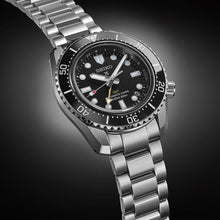Load image into Gallery viewer, Seiko Prosprex Dark Depths GMT Automatic Black Dial Silver Steel Strap Watch For Men - SPB383J1