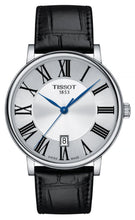 Load image into Gallery viewer, Tissot Carson Premium Silver Dial Black Leather Strap Watch For Men - T122.410.16.033.00
