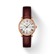 Load image into Gallery viewer, Tissot Carson Premium Lady Silver Dial Brown Leather Strap Watch For Women - T122.210.36.033.00