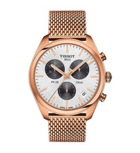 Load image into Gallery viewer, Tissot T Classic PR 100 Chronograph Silver Dial Rose Gold Mesh Bracelet Watch For Men - T101.417.33.031.01