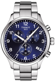 Tissot T Sport Chrono XL Classic Blue Dial Silver Steel Strap Watch For Men - T116.617.11.047.01