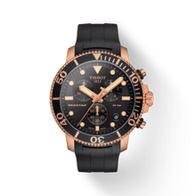 Load image into Gallery viewer, Tissot Seastar 1000 Chronograph Black Dial Black Rubber Strap Watch For Men - T120.417.37.051.00