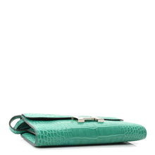 Load image into Gallery viewer, Matte Alligator Constance Long Wallet To Go Vert Jade