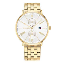 Load image into Gallery viewer, Tommy Hilfiger Jenna Quartz White Dial Gold Steel Strap Watch for Women - 1782069