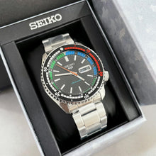 Load image into Gallery viewer, Seiko 5 Sports SKX Series Regatta Timer Retro Blue Dial Silver Steel Strap Watch For Men - SRPK13K1