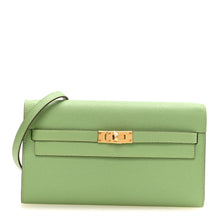Load image into Gallery viewer, Epsom Verso Kelly Wallet To Go  Vert Criquet Bleu Brume