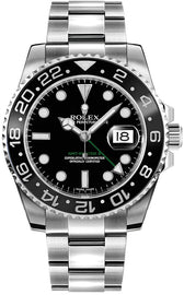 Rolex GMT-Master II Black Dial Oystersteel Men's Watch 116710LN-0001