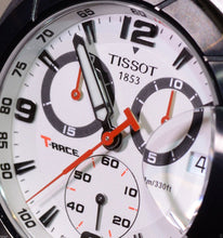 Load image into Gallery viewer, Tissot T Race Chronograph White Dial Black Rubber Strap Watch for Men - T048.417.27.037.00