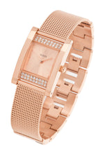 Load image into Gallery viewer, Guess Nouveau Diamonds Rose Gold Dial Rose Gold Mesh Bracelet Watch for Women - W0127L3