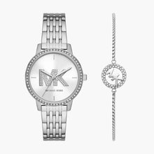 Load image into Gallery viewer, Michael Kors Melissa Quartz Silver Dial Silver Steel Strap Watch for Women - MK4370