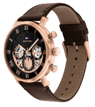 Load image into Gallery viewer, Tommy Hilfiger Legend Analog Black Dial Brown Leather Strap Watch For Men - 1710566