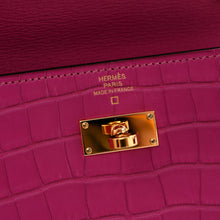 Load image into Gallery viewer, Matte Alligator Kelly Wallet To Go Rose Scheherazade