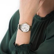 Load image into Gallery viewer, Tommy Hilfiger Jenna Quartz White Dial Gold Steel Strap Watch for Women - 1782069