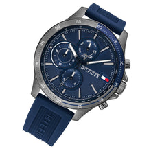 Load image into Gallery viewer, Tommy Hilfiger Bank Blue Dial Blue Rubber Strap Watch for Men - 1791721