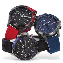 Load image into Gallery viewer, Tommy Hilfiger Bank Blue Dial Blue Rubber Strap Watch for Men - 1791721