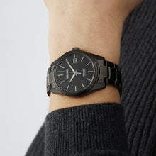 Load image into Gallery viewer, Seiko Presage Sharp Edged Series Black Dial Black Steel Strap Watch For Men - SPB229J1