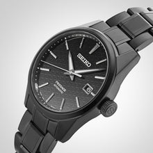 Load image into Gallery viewer, Seiko Presage Sharp Edged Series Black Dial Black Steel Strap Watch For Men - SPB229J1
