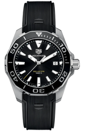 Tag Heuer Aquaracer Black Dial Black Rubber Strap Watch for Men - WAY111A.FT6151
