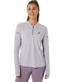 Women's Metarun 1/2 Zip Long Sleeve Top :Grey
