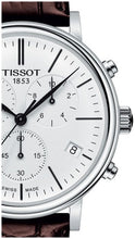 Load image into Gallery viewer, Tissot Carson Premium Chronograph White Dial Brown Leather Strap Watch For Men - T122.417.16.011.00