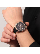 Load image into Gallery viewer, Maserati Successo 44mm Black Rose Gold Dial Black Rubber Strap Watch For Men - R8871621012