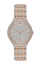 Load image into Gallery viewer, Bulova Crystal Collection Silver Crystals Dial Two Tone Steel Strap Watch for Women - 98L235
