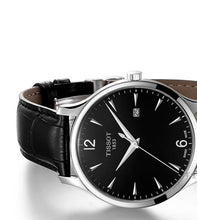 Load image into Gallery viewer, Tissot T Classic Tradition Black Dial Black Leather Strap Watch For Men - T063.610.16.057.00