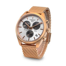 Load image into Gallery viewer, Tissot T Classic PR 100 Chronograph Silver Dial Rose Gold Mesh Bracelet Watch For Men - T101.417.33.031.01