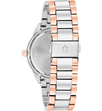 Load image into Gallery viewer, Bulova Crystal Collection Silver Dial Two Tone Steel Strap Watch for Women - 98N100