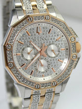 Load image into Gallery viewer, Bulova Octova Crystal Silver Dial Two Tone Steel Strap Watch for Men - 98C133