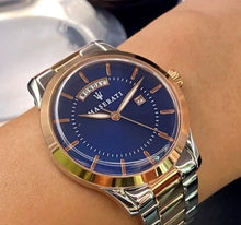 Load image into Gallery viewer, Maserati Tradizione Blue Dial Two Tone Steel Strap Watch For Men - R8853125001