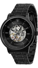 Load image into Gallery viewer, Maserati Granturismo Sport GT Skeleton Black Dial Black Steel Strap Watch For Men - R8823134003