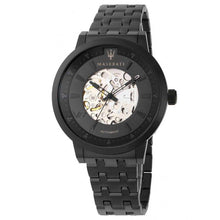 Load image into Gallery viewer, Maserati Granturismo Sport GT Skeleton Black Dial Black Steel Strap Watch For Men - R8823134003
