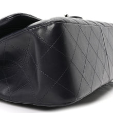 Load image into Gallery viewer, Lambskin Quilted Jumbo Double Flap Navy