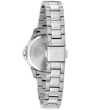Load image into Gallery viewer, Bulova Crystal Collection Blue Mother of Pearl Dial Silver Steel Strap Watch for Women - 96L238