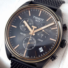 Load image into Gallery viewer, Tissot T Classic PR 100 Chronograph Anthracite Black Dial Black Mesh Bracelet Watch For Men - T101.417.23.061.00