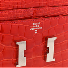 Load image into Gallery viewer, Shiny Alligator Constance Short Wallet Geranium
