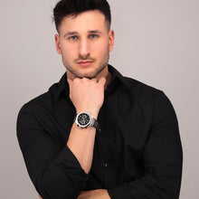 Load image into Gallery viewer, Maserati Successo Chronograph Black Dial Silver Steel Strap Watch For Men - R8873621001