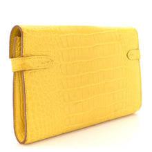 Load image into Gallery viewer, Matte Alligator Kelly Longue Wallet Mimosa