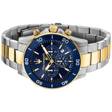 Load image into Gallery viewer, Maserati Competizione Chronograph Blue Dial Two Tone Steel Strap Watch For Men - R8873600006