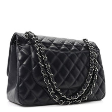 Load image into Gallery viewer, Lambskin Quilted Jumbo Double Flap Navy