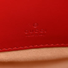Load image into Gallery viewer, Calfskin Matelasse GG Marmont Round Wrist Wallet Hibiscus Red