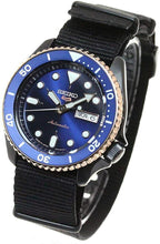 Load image into Gallery viewer, Seiko 5 Sports Automatic Blue Dial Black NATO Strap Watch for Men - SBSA098