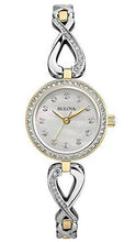 Load image into Gallery viewer, Bulova Analog Crystals Mother of Pearl Dial Silver Steel Strap Watch for Women - 98X109