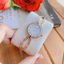 Load image into Gallery viewer, Bulova Crystal Collection Mother of Pearl Dial Gold Steel Strap Watch for Women - 98L225