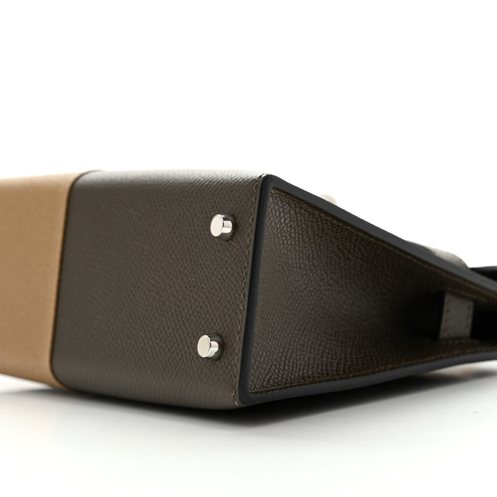Epsom Casaque Mini Kelly Sellier 20 Vert Loden Dune Dark Bronze