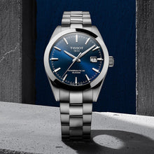Load image into Gallery viewer, Tissot Gentlemen Powermatic 80 Silicium Blue Dial Silver Steel Strap Watch For Men - T127.407.11.041.00