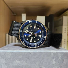 Load image into Gallery viewer, Seiko 5 Sports Automatic Blue Dial Black NATO Strap Watch for Men - SBSA098