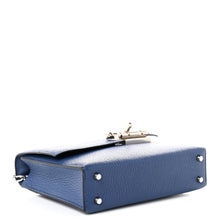 Load image into Gallery viewer, Chevre Mysore Mini Verrou Chaine Bag Bleu Agate